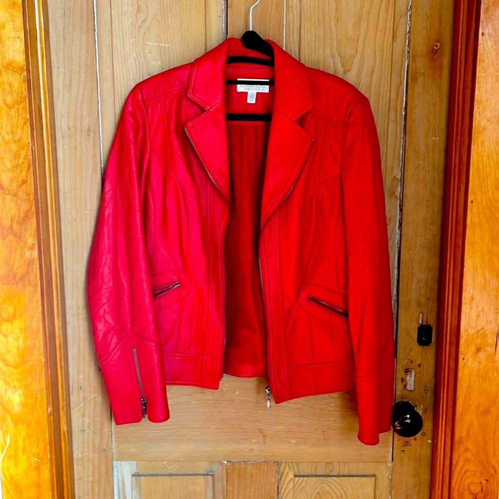 ConradC red “leather” Jacket